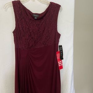 Long burgundy formal dress